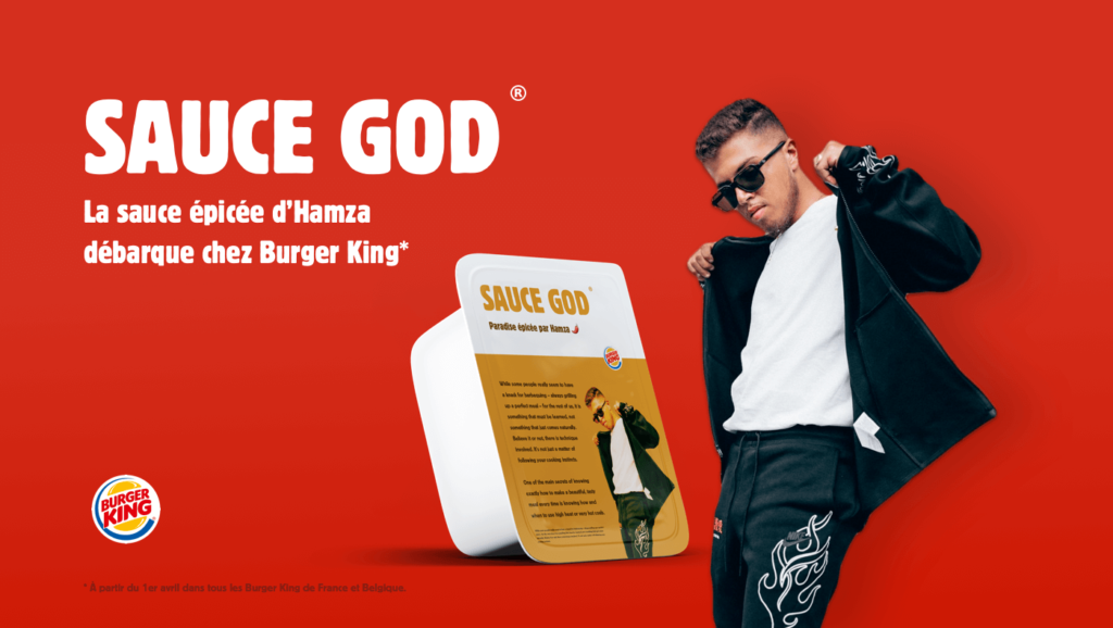 "Sauce God", la sauce épicée d'Hamza débarque chez Burger King